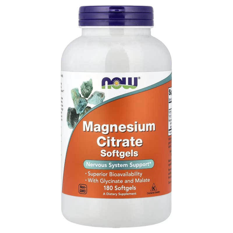 NOW Magnesium Citrate 180 softgels